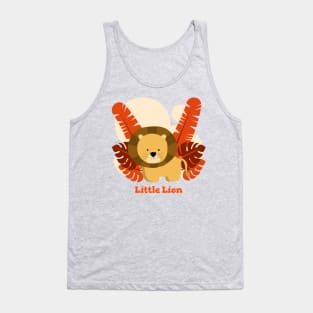 Orange Cute Little Lion Tank Top